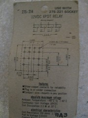 Archer 12VDC, 4PDT Relay #275-214 Sealed