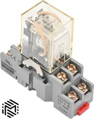 Omron LY2 24VDC Relay w/ 2A582 Socket – 24VDC Coil – DPDT – 8 Pin