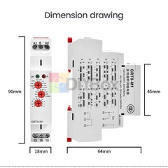 AC/DC12V-240V A220V 16A Delay On Off Delay Timer Relay Time Delay Relay Din Rail