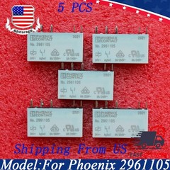 (Pack of 5) 24VDC 6A 250VAC 5-Pin For No.2961105 Phoenix Contact Power Relay