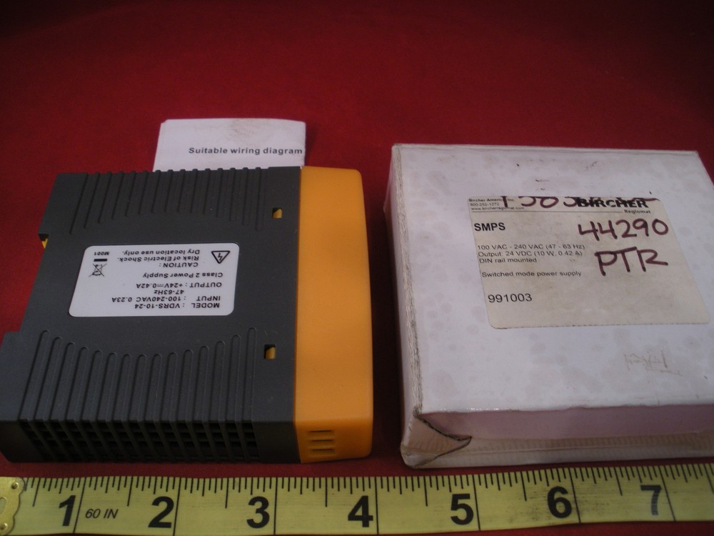 Bircher VDRS-10-24 Relay Switched Mode Power Supply 100-240vac 0.23a 24vdc 10w