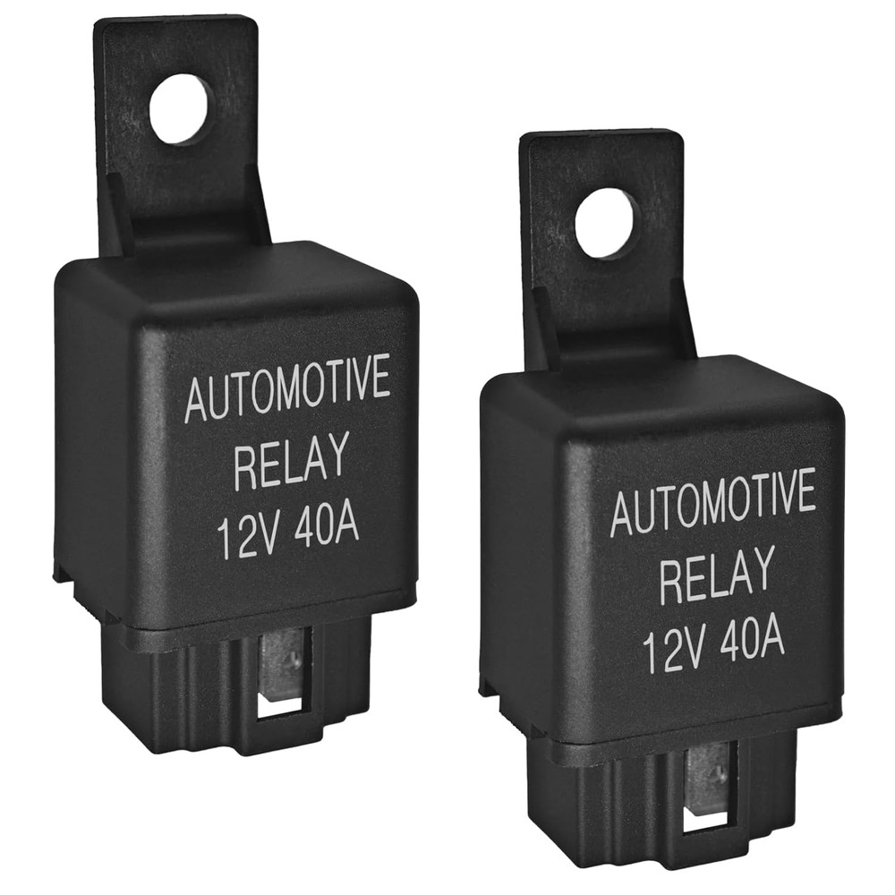 2 Pack 12V 40A Relay SPST 4 Pin Automotive Heavy Duty FLS821 Universal