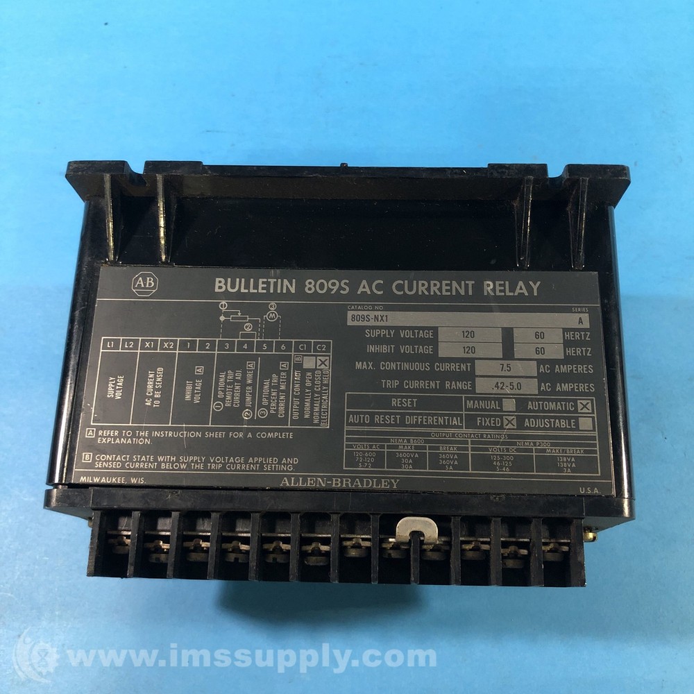 Allen Bradley 809S-NX1 Series A Solid State Relay USIP