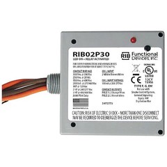 Functional Devices-Rib Rib02p30 Enclosed Pre-Wired Relay, 20A At 300Vac, Dpst