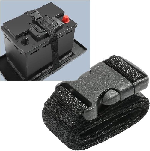39 Inch Adjustable Battery Tie Down Strap with Buckle for Vehicles Size: 1 Pcs