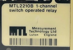 Measurement Technology Ltd. MTL2210B 1-Channel Switch Operated Relay