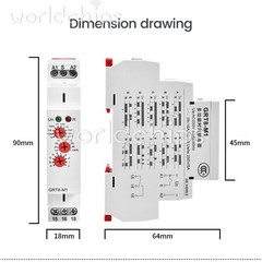 AC/DC12V-240V A220V 16A On Delay Off Delay Timer Relay Time Delay Relay Din Rail