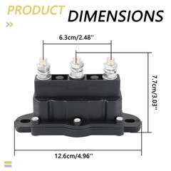 Winch Motor Reversing Solenoid 12V 6 Terminal DC Contactor Relay Switch Inter…