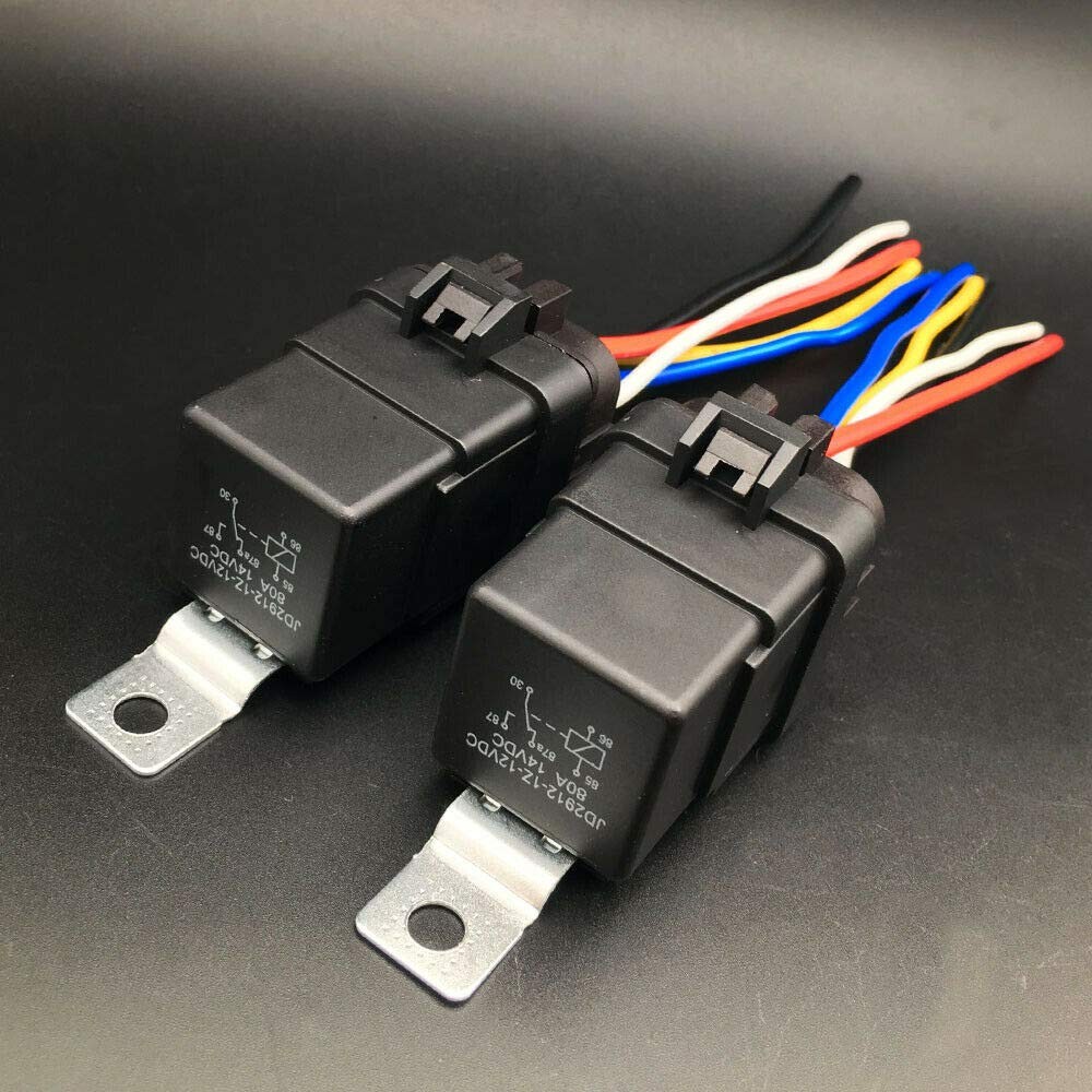 New 2 PCS New Trim & Tilt Relay Plug Socket Cook Mfg 7493 12V 80amp P/N 1197493