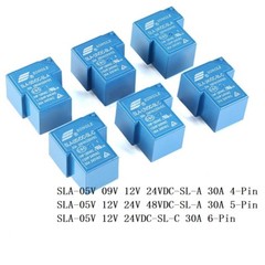 SONGLE Mini Power Relays SLA-05V 09V 12V 24V 48VDC-SL-A -SL-C 4/5/6Pin 30A T90