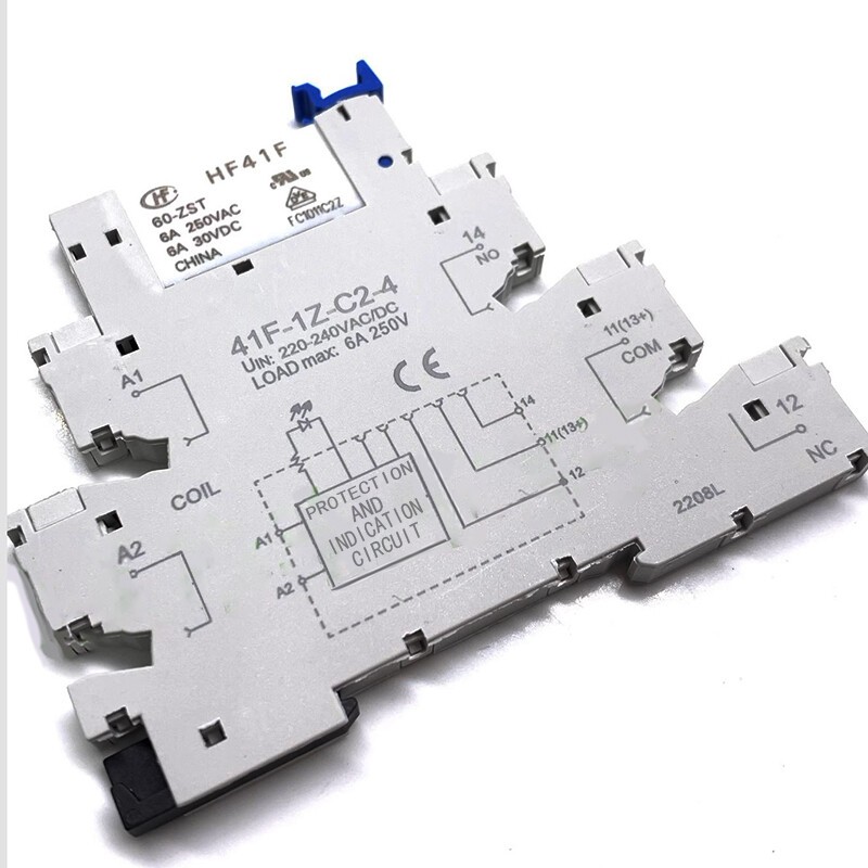 1Pce New HF41F 60-ZST with 41F-1Z-C2-4 Power Relay and Relay socket 6A 250VAC