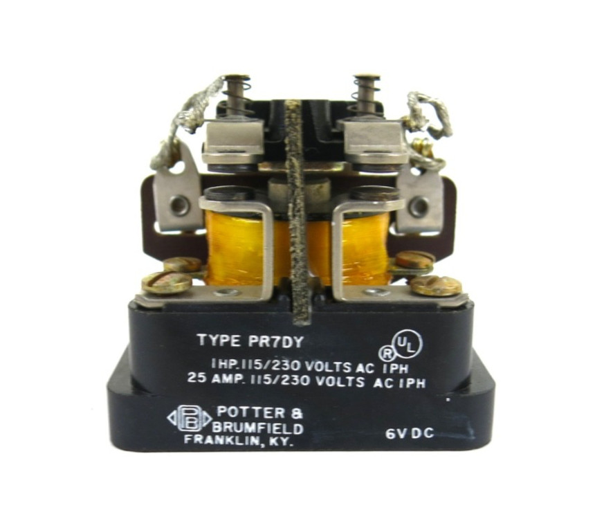 Potter & Brumfield Power Relay PR7DY 25A 115/230V 6VDC 1PH – NOS