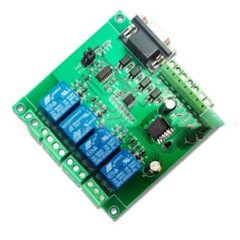 set of 1 4Channel Relay Switch module RS232/TTL UART Interface DC 7V-24V