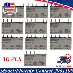 For No.2961105 Phoenix Contact Power Relay 24VDC 250VAC 6A 5-Pin (Pack of 10)