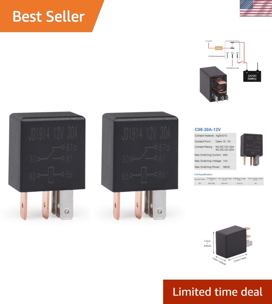 5 Pin 12V 30A Relay Pack – Durability for Automotive Electrical Systems