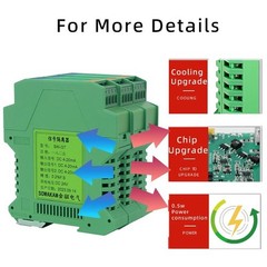 Analog Signal Isolator 4-20mA 0-5V 0-10V DC Voltage Current Transmitter 24V 1/2