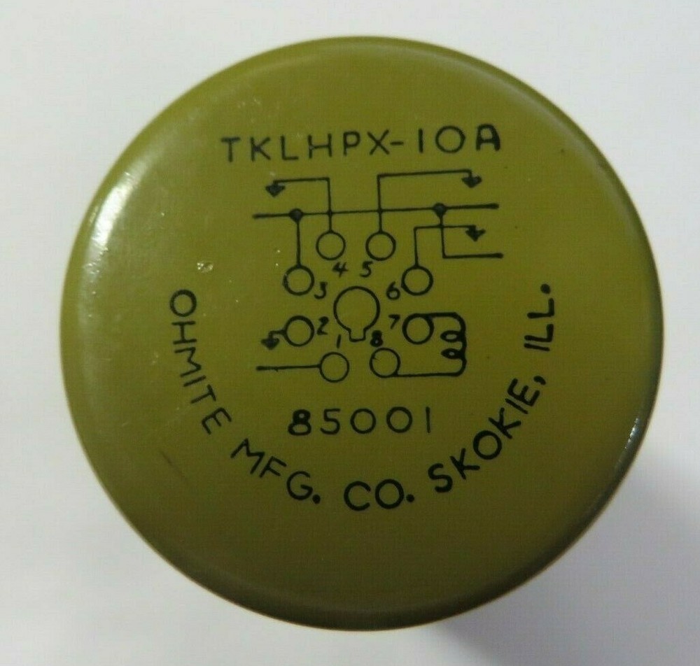 Vintage Ohmite Mfg Octal Relay TKLHPX-10A 85001