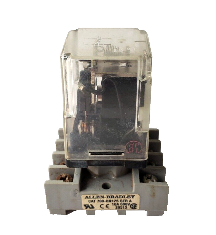 POTTER & BRUMFIELD KRPA-11DG-12 RELAY 120VAC 10A & AB 700-HN125 RELAY SOCKET