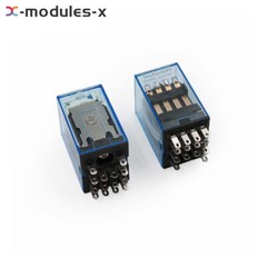 MY4NJ 12V/24V/110V/220V Coil Power Relay DIN Rail Mounted 14Pin + Base PYF14A A