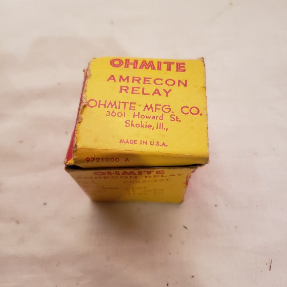 Ohmite 15 Amp Relay Nos Electrical Part