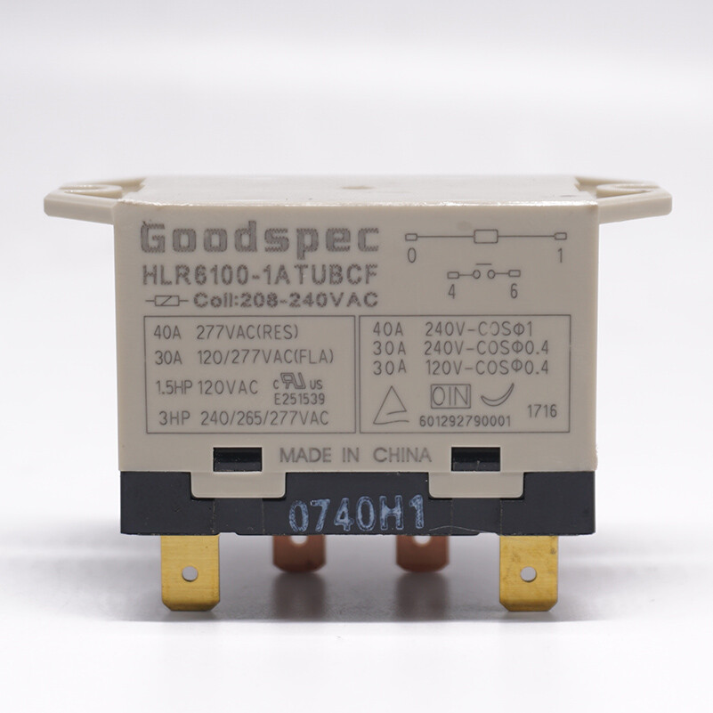 5PCS Goodspec HLR6100-1ATUBCF 208-240VAC Compressor Relay 4 Pins 40A
