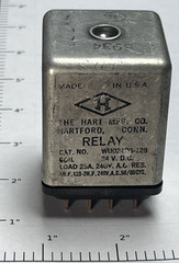 (1) THE HART MFG. CO. WU024D3-128 10 PIN, 24VDC, 25A, DPDT, RELAY – TESTED. GUC.