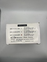 LVS CONTROLS EPC-1-D EMERGENCY POWER CONTROL SWITCH, -307V, 20A, WHITE
