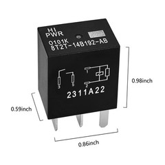 4Pcs 8T2T-14B192-AB Relay – 12VDC 30A 4-Pin Automotive for Select Ford…