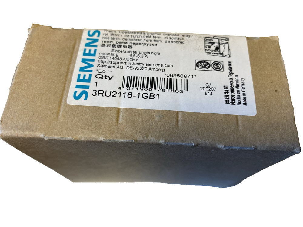 Siemens SIRIUS Overload Relay 3RU2116-1GB1 – NEW & Original Packaging