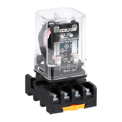 DPDT Electromagnetic Power Relay, AC 220V Coil 10A 8 Pin MK2P-I