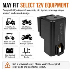 Reliable CA1a-12V-A-5 Replacement Relay 2-Pack: 12V 30A for Various Applications