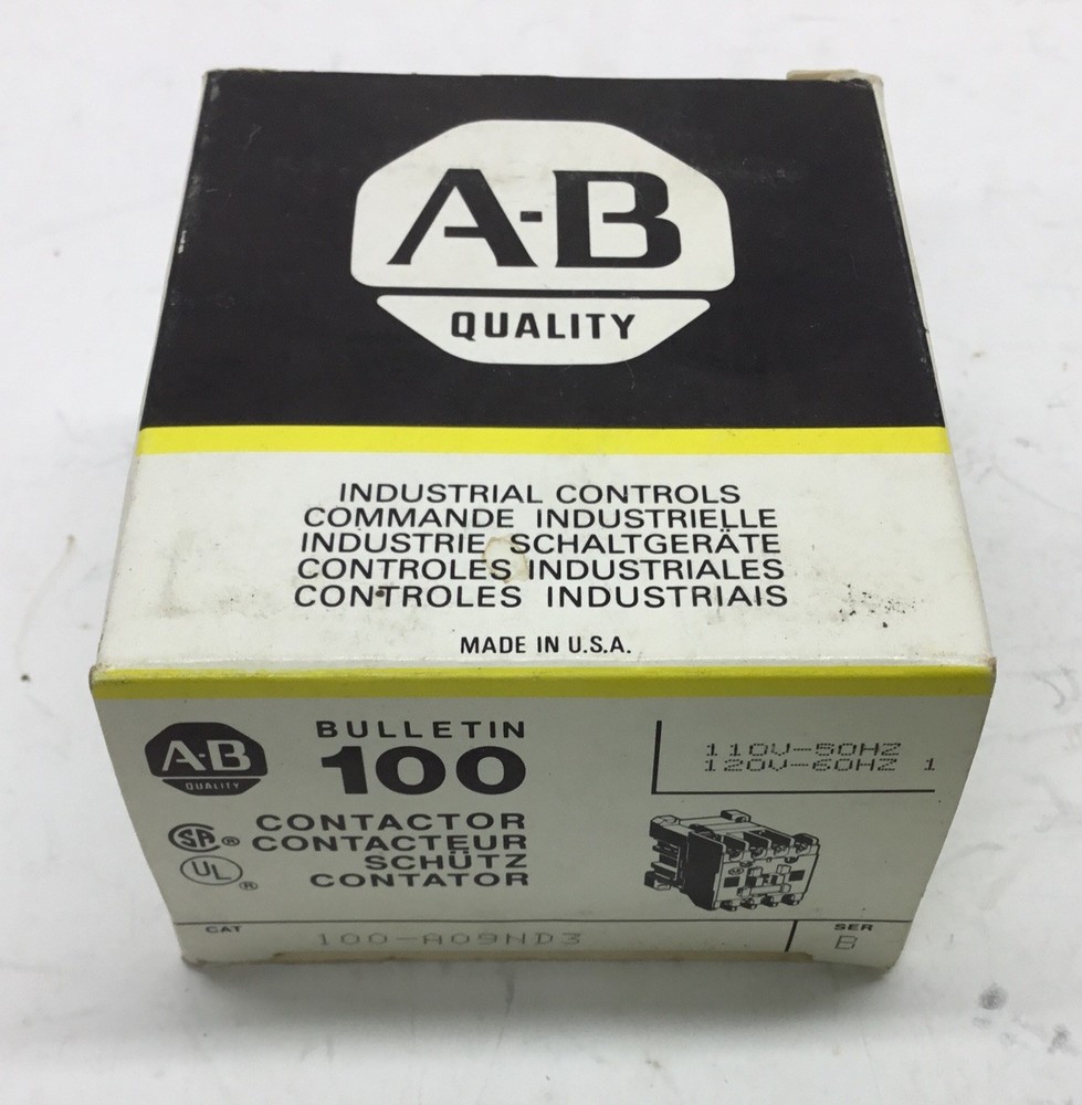 Allen Bradley 100-AO9ND3 Contractor 110V-50HZ… 120V-60HZ B-series……[B81]