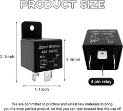Versatile 12V 40A Auto Relay Switches – Perfect for Cars, Motorcycles & Boats
