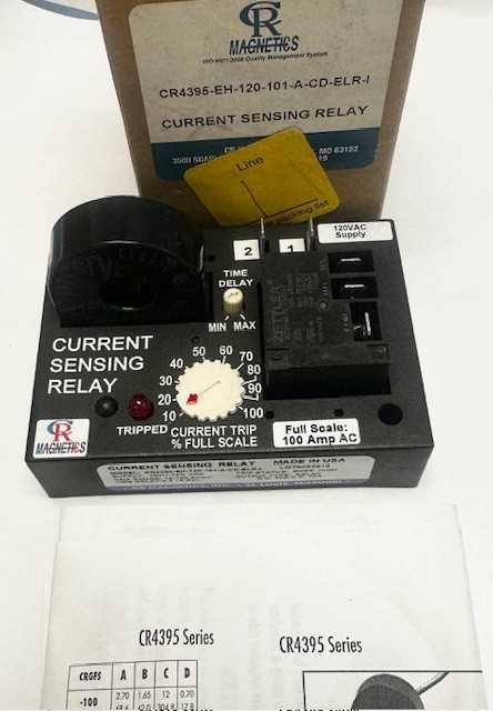 CR Magnetics Current Sensing Relay CR4395-EH-120-101-A-CD-ELR-I