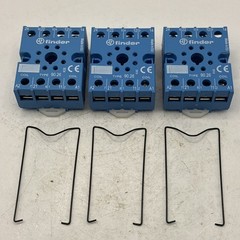 Lot Of 3 Finder Type 90.26 Relay Socket 8 Pin 10A 250V