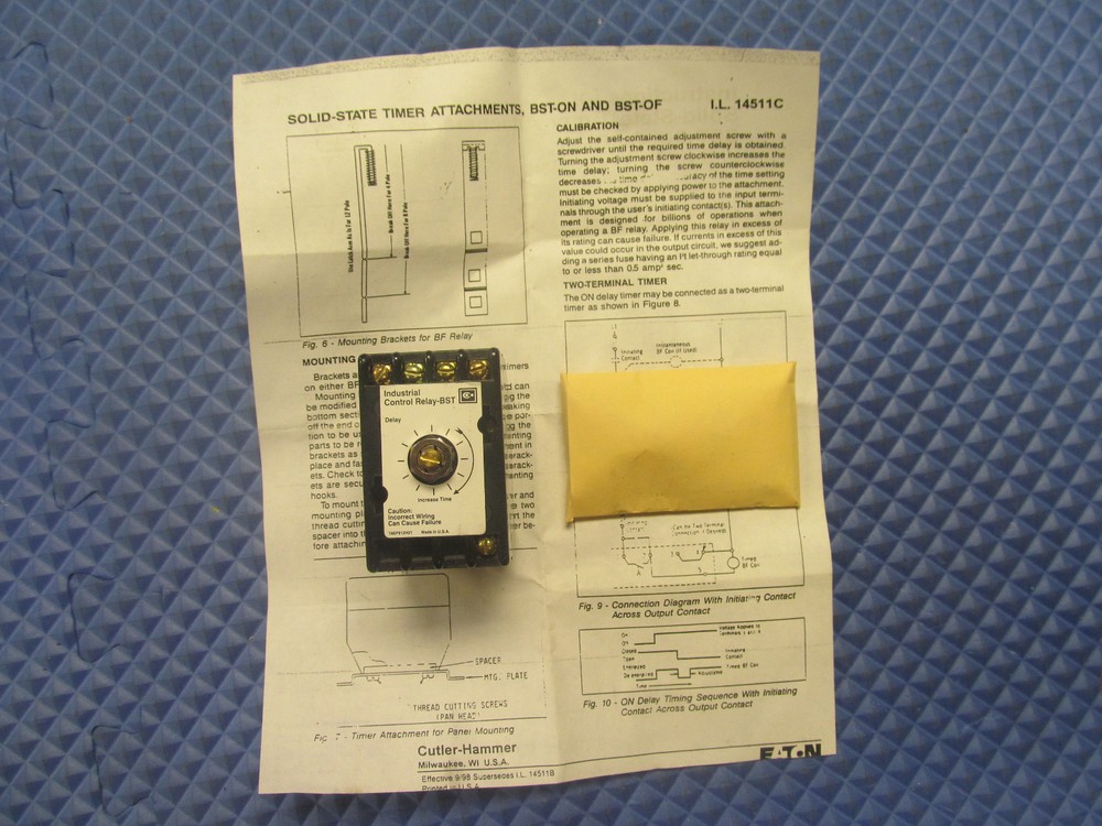 New Cutler Hammer Solid State Timer 1253C29G20 120V BST-ON .1-30 Sec