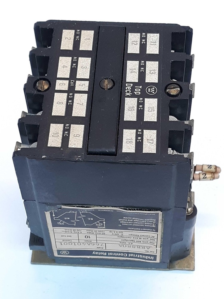 Westinghouse ARB880A 8-Pole Control Relay, 10A up to 600VAC
