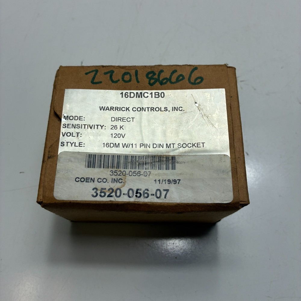 WARRICK CONTROLS 16DMC1B0 Level Control Relay 120V