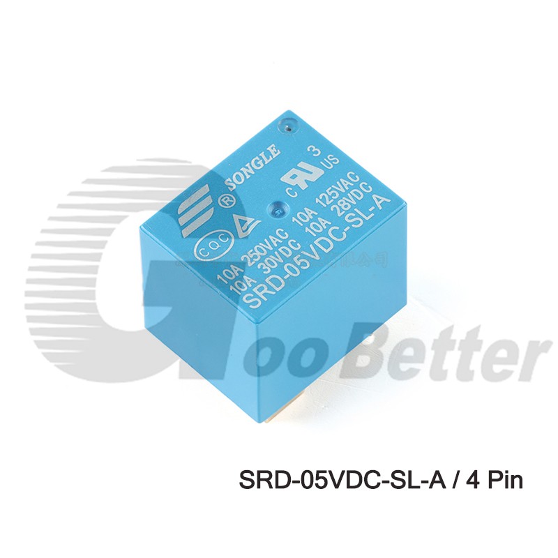 Mini Songle Relay SPDT SRD-03V 05V 09V 12V 24V 48VDC-SL-A -SL-C 4-Pin 5-Pins PCB