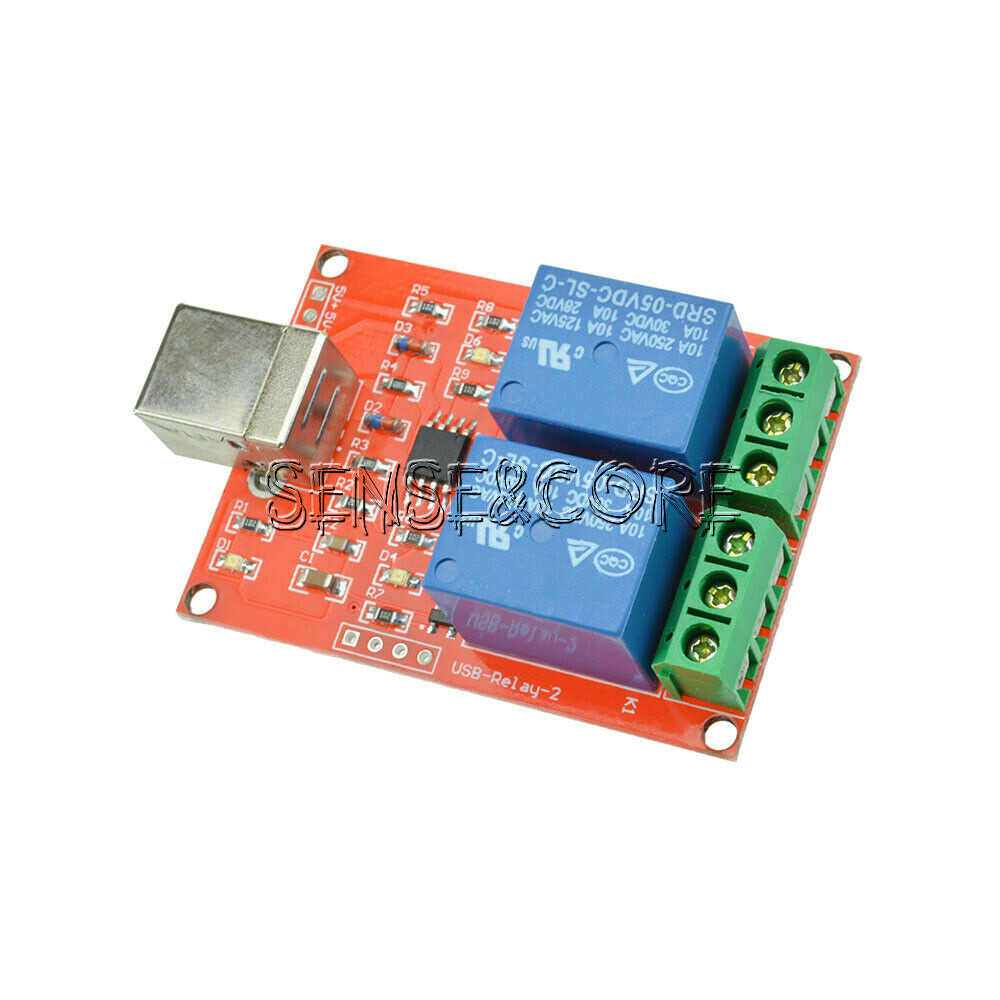 5V USB Relay 2 Channel Programmable Computer Control Module For Smart Home-