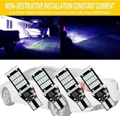 4 PCS 921 LED Reverse Light Bulbs, 6000K Ice Blue CANBUS 912 T15 W Color: Blue