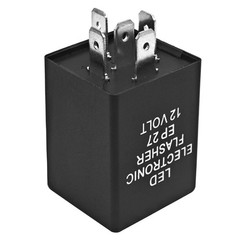 Compact 5-Pin Electronic LED Relay – Easy Installation for Various Vehicles