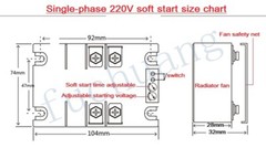 220V single-phase motor soft starter module controller2-8KW motor online soft