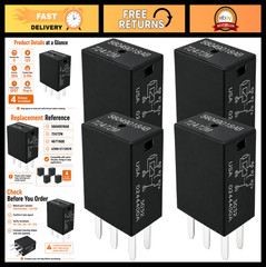 12V 30A 5-Pin SPDT Relay – Compatible with Chrysler Dodge Jeep – 4-Pack Replacem