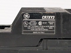 GE CR7XY3 600 VAC CR7G1WD Overload Relay, 0.63-0.90 Amp, pre-owned as shown