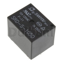 SRD-S-105D New Sanyou Sealed type 1 pole 5V DC Relay 12A 125VAC / 7A 250VAC