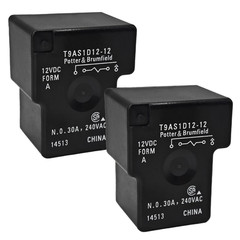 Relay T9AS1D12-12 (Set of 2), 12VDC 30A SPST-NO PCB Power Relay – Versatile for