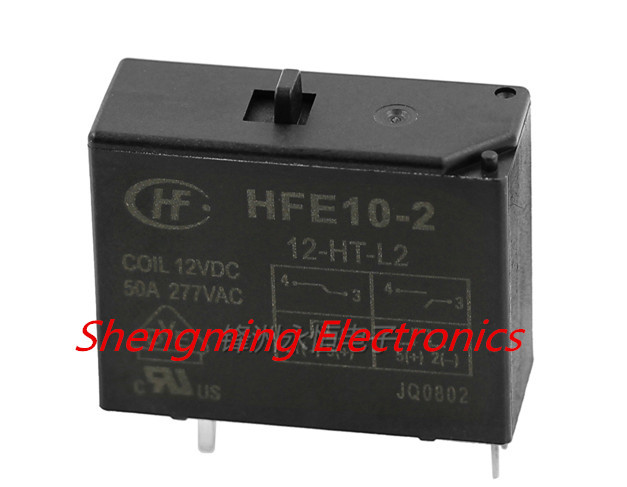 10pcs 5pins 12V HFE10-2-12-HT-L2 50A magnetic latching relay components