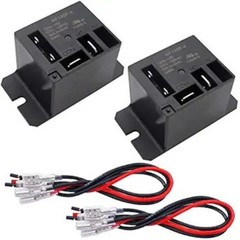 2PCS Power Relay SPST(1 NO) AC120V Coil, 30A SPST 120 VAC with Fl Size: AC120V