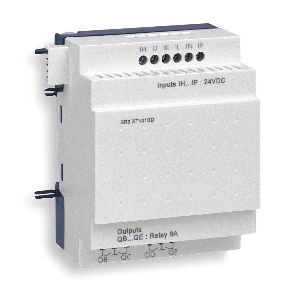 SCHNEIDER ELECTRIC SR3XT101FU Discrete I/O Module, 6 Inputs, 4 Outputs 2GNV2